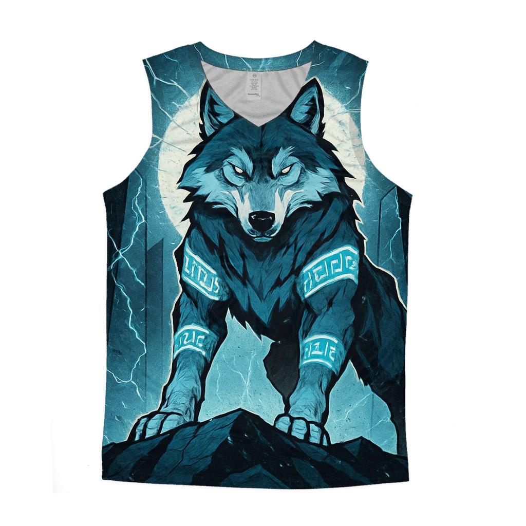 Runebound Storm Warden Wolf cotton sleeveless tops