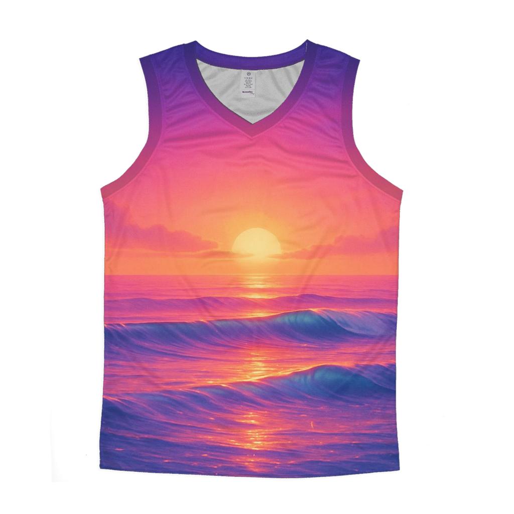 Tideglass Sunset Mirage cotton sleeveless tops