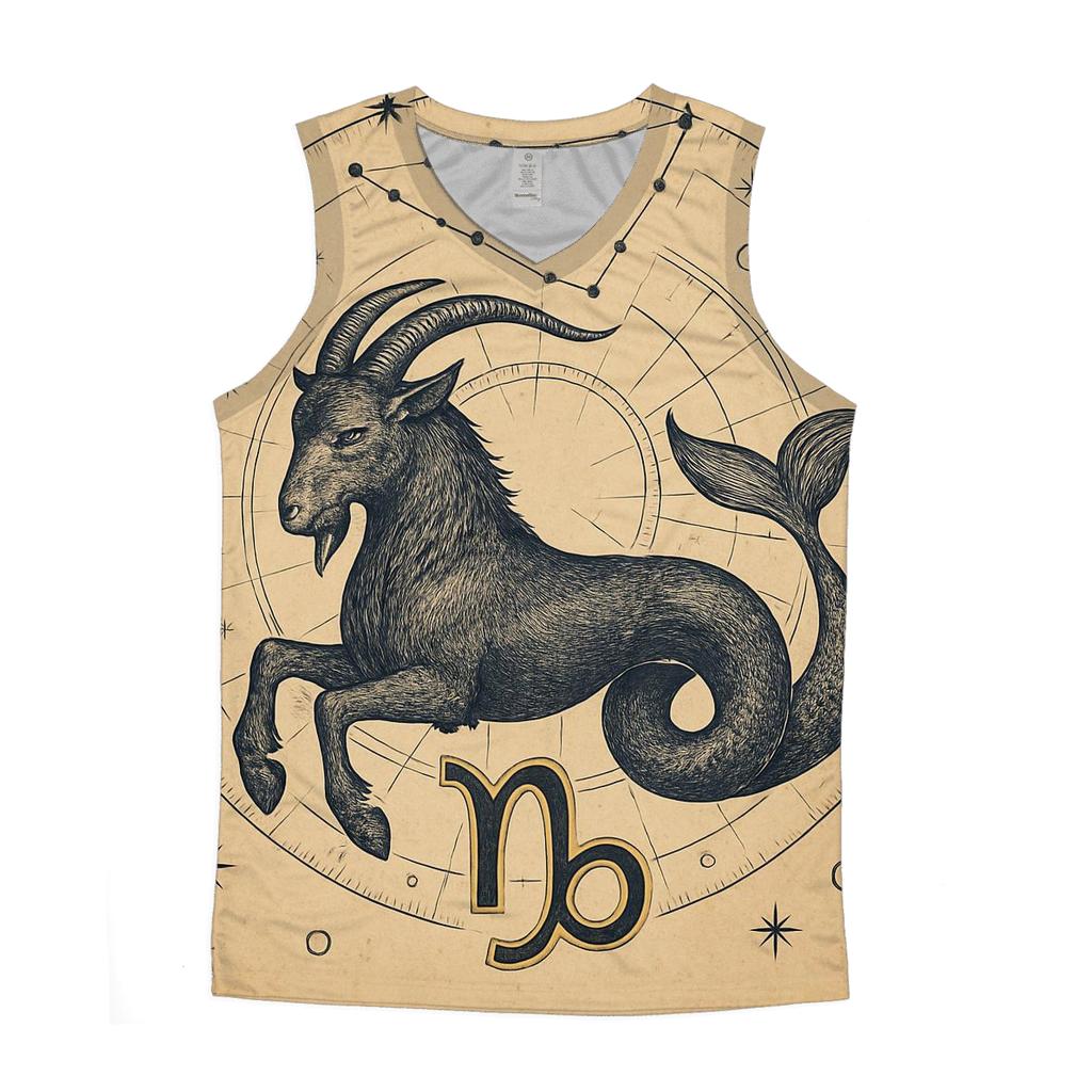 Capricorn Sea Goat Astral Chart Emblem stylish racerback tanks