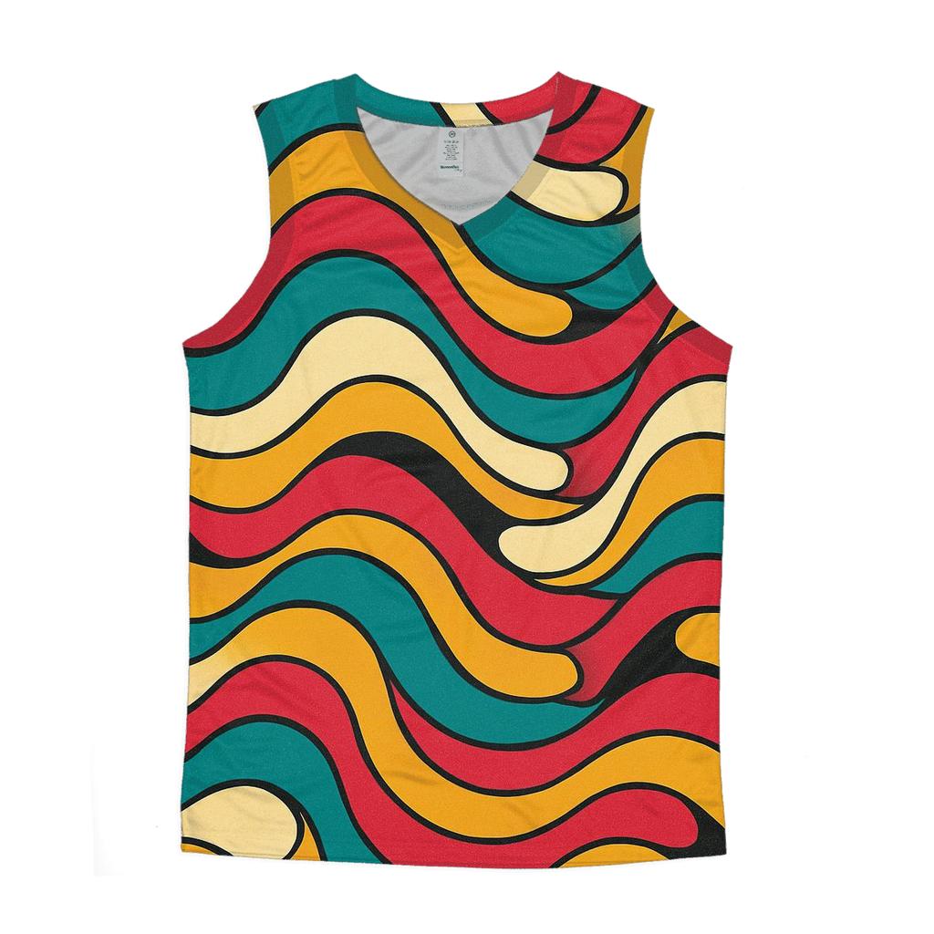 Groovy Lava Lamp Wave Bands designer workout tanks