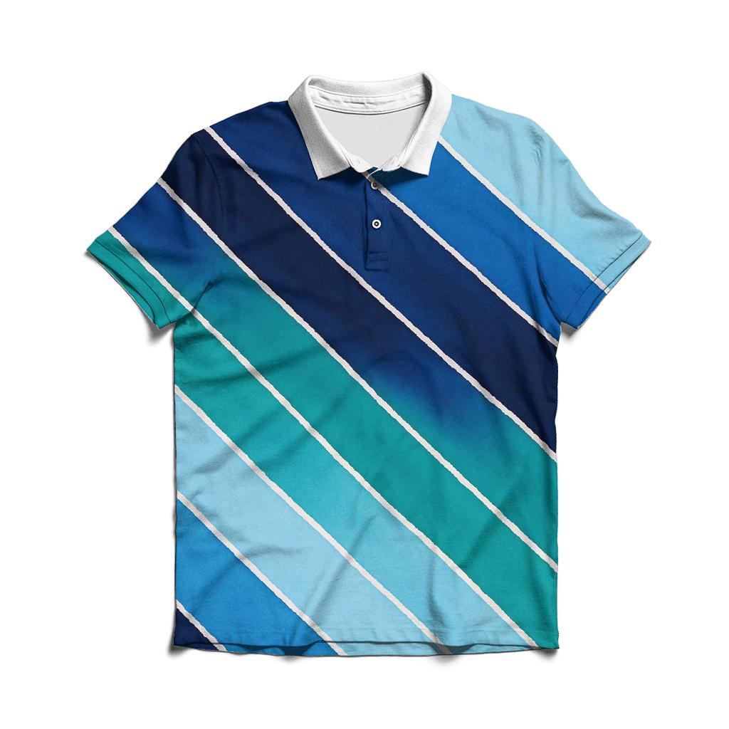 Arashi Nebula Diagonal Drift custom polo shirts