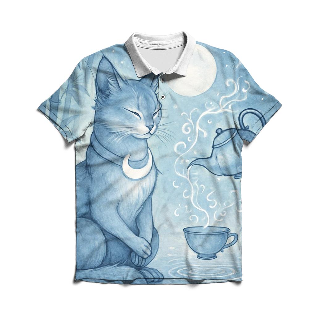 Lunar Tea Ceremony Guardian Cat personalized polo shirts