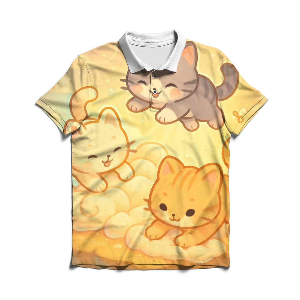 Sunrise Cloud Bakery Kittens branded logo polo shirts