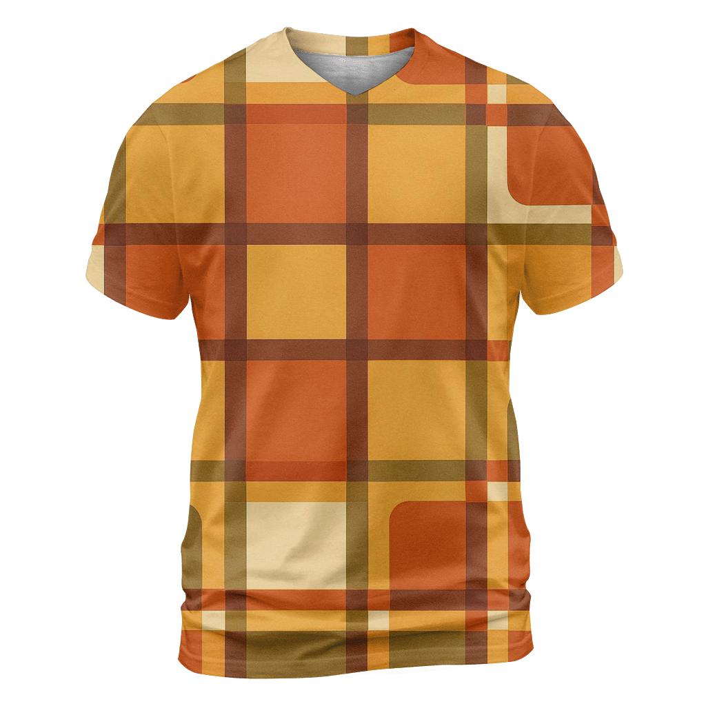 Harvest Plaid Coffeehouse Tiles personalized full print shirts
