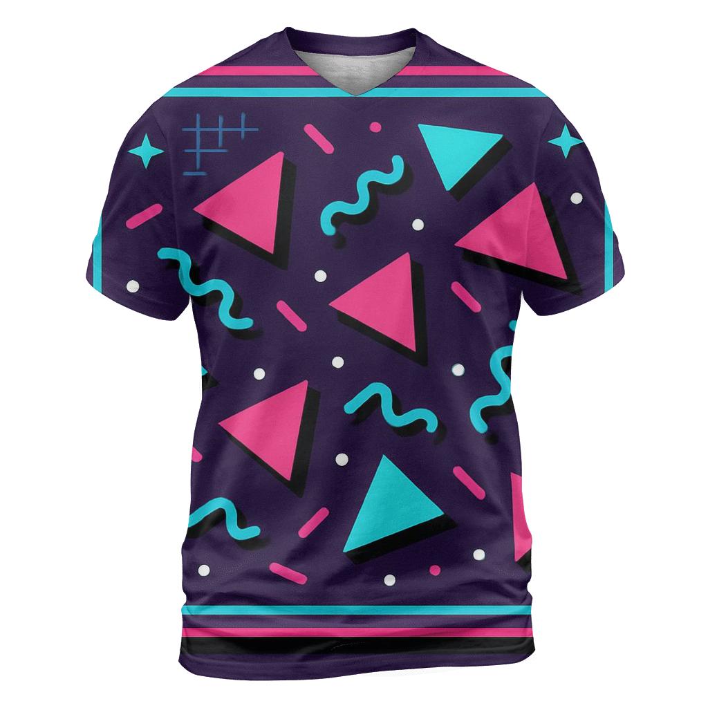 Neon Roller Rink Geometry custom all-over print shirts