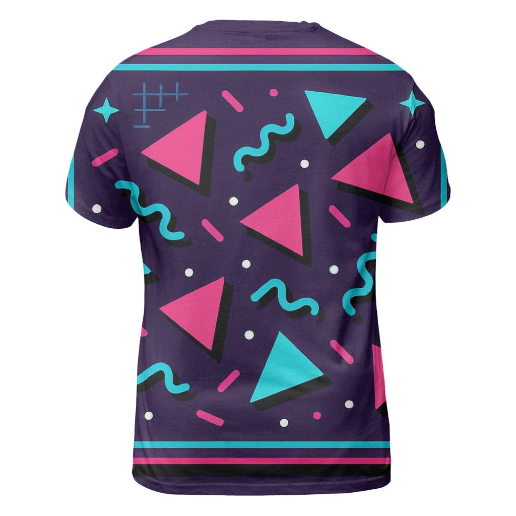 Neon Roller Rink Geometry custom all-over print shirts