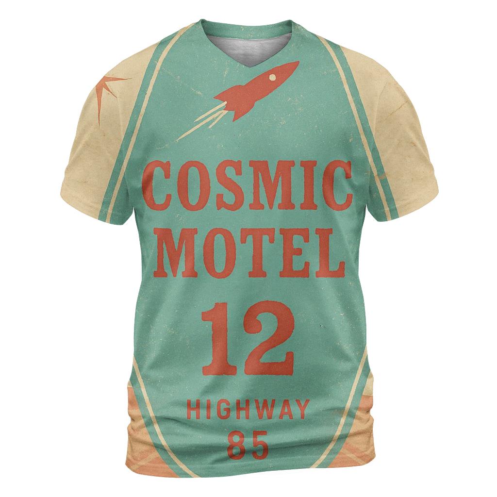 Faded Space Age Motel Key Tag Poster custom all-over print shirts