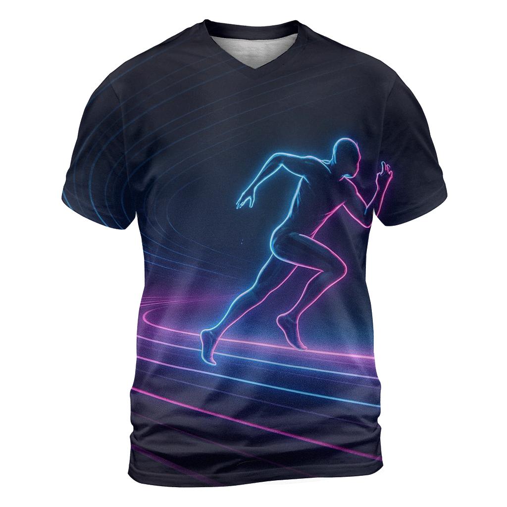 Neon Sprint Velocity Track unique graphic print tees