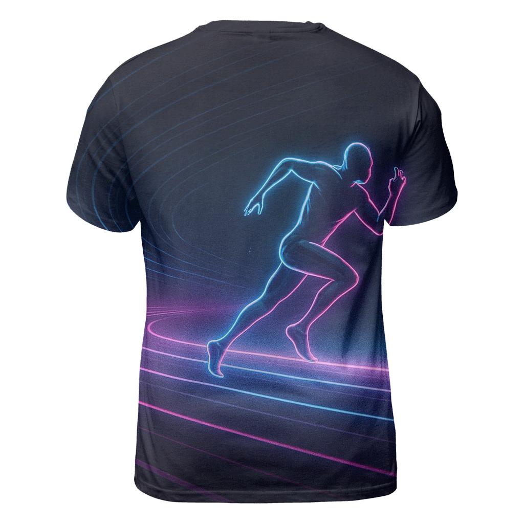 Neon Sprint Velocity Track unique graphic print tees