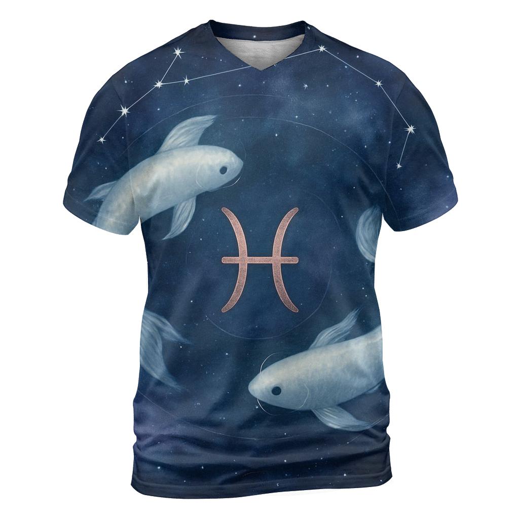 Pisces Koi Nebula Constellation Drift statement graphic shirts