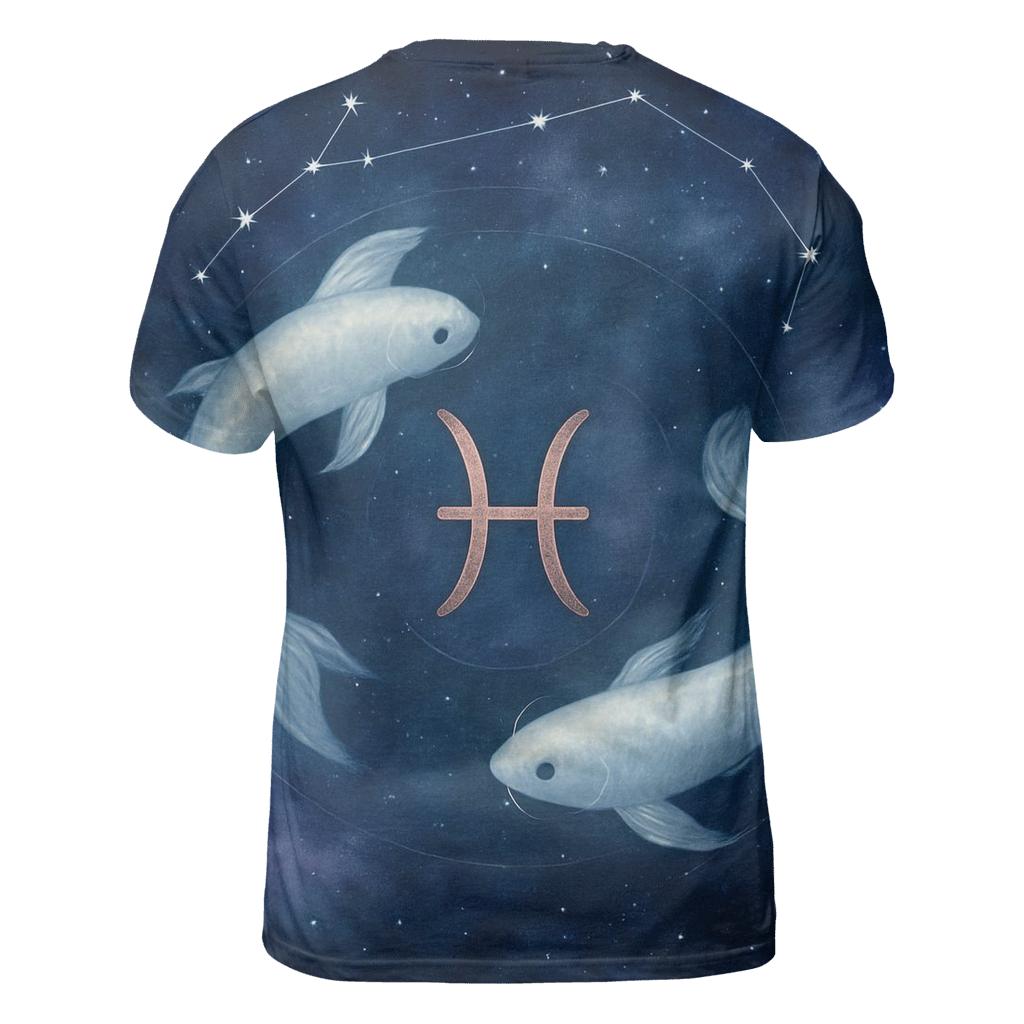 Pisces Koi Nebula Constellation Drift statement graphic shirts