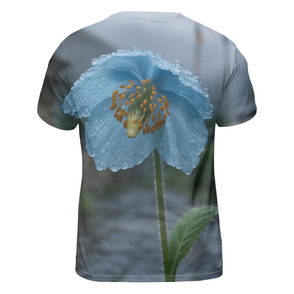 Blue Poppy In A Himalayan Monastery Garden After Rain artistic all-over print tops