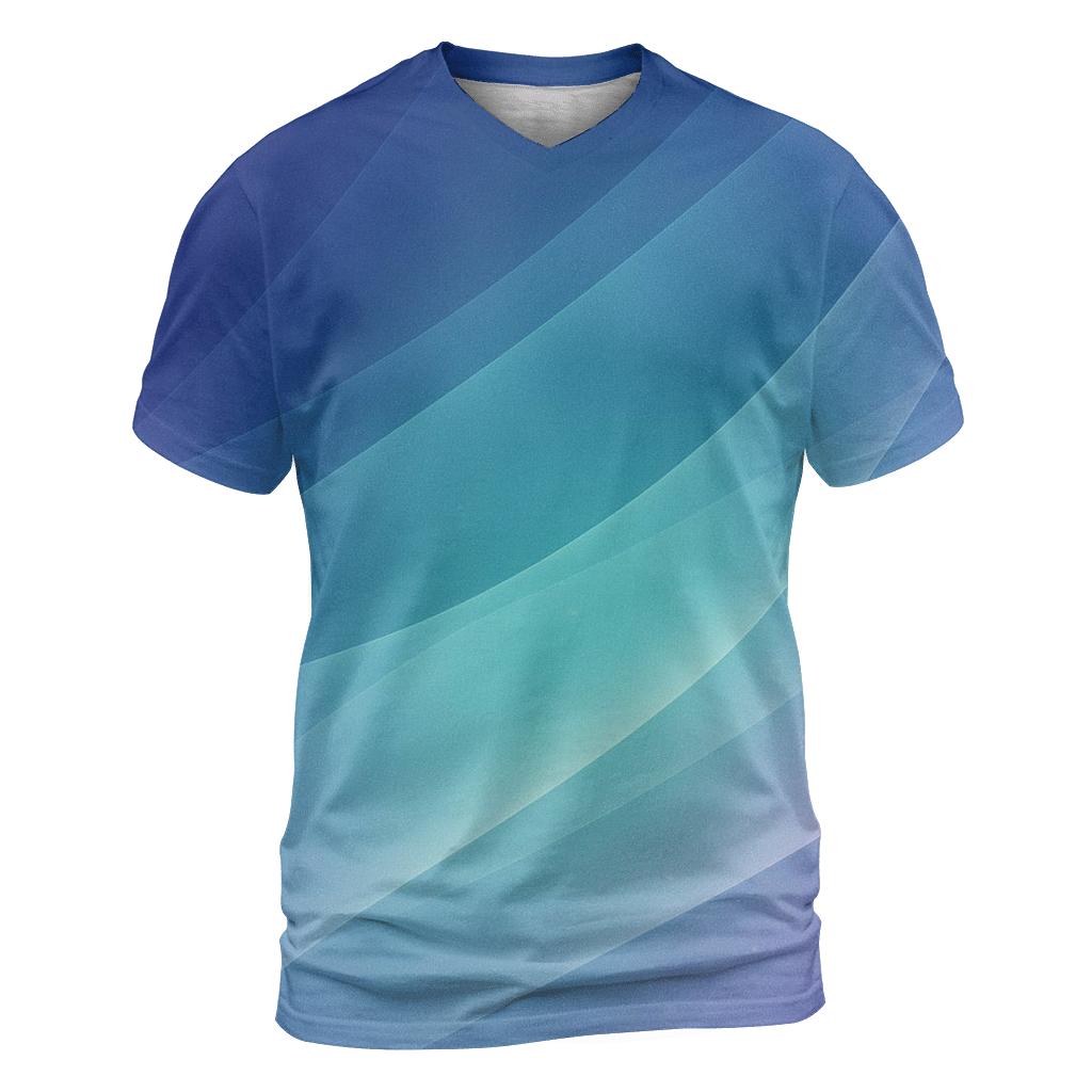 Aurora Drift Mesh Gradient trendy printed shirt styles