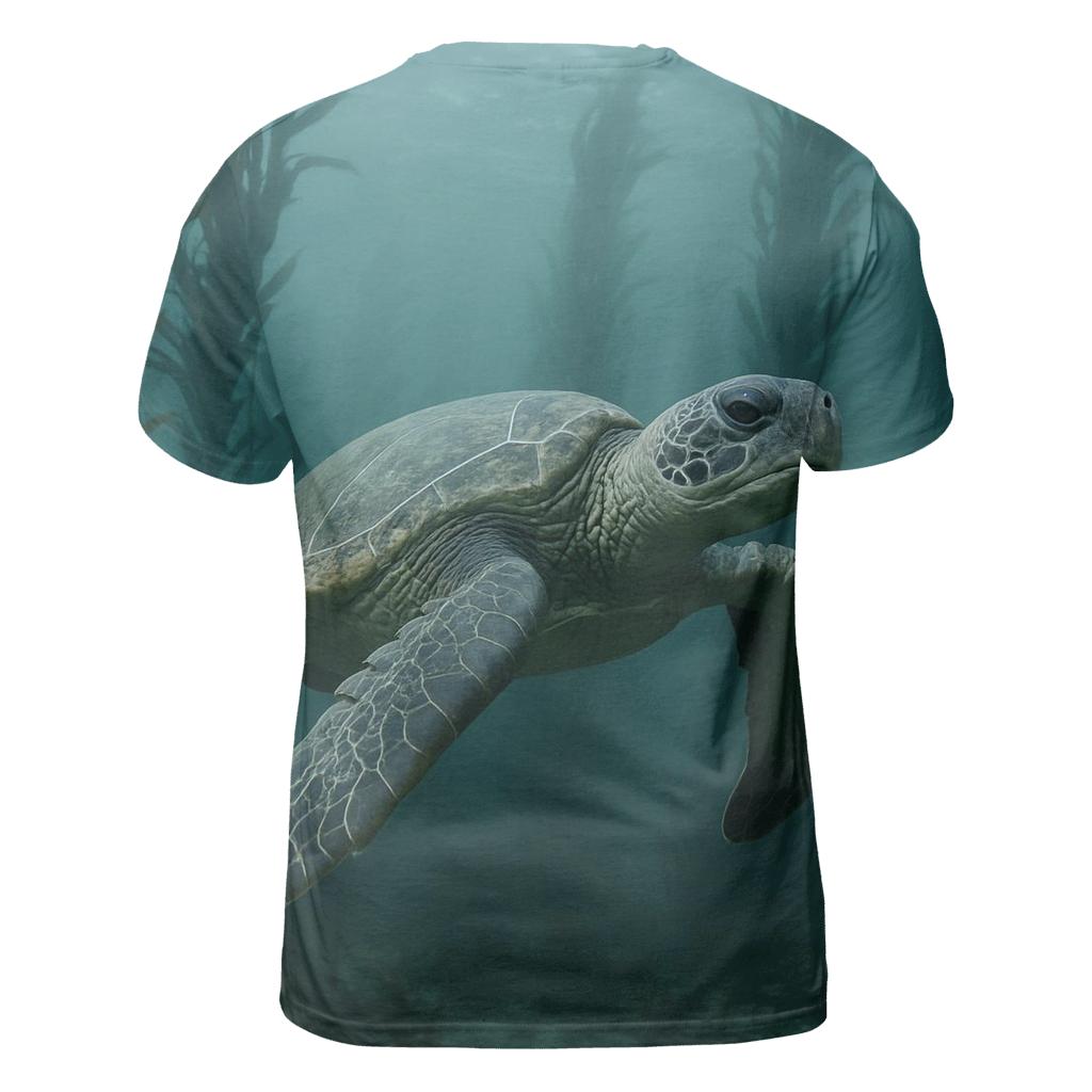 Kelp Curtain Glide Green Sea Turtle personalized full print shirts