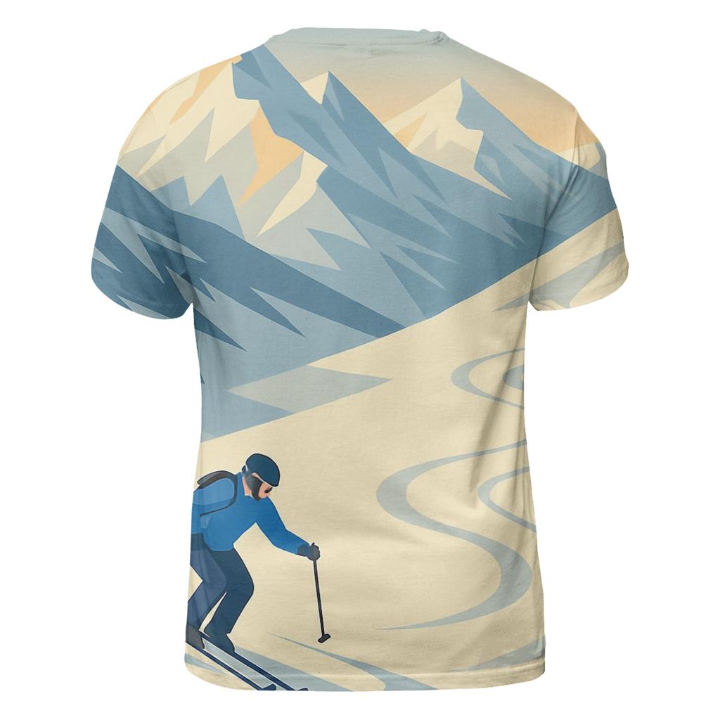 Summit Slalom Snow Geometry creative print fashion shirts