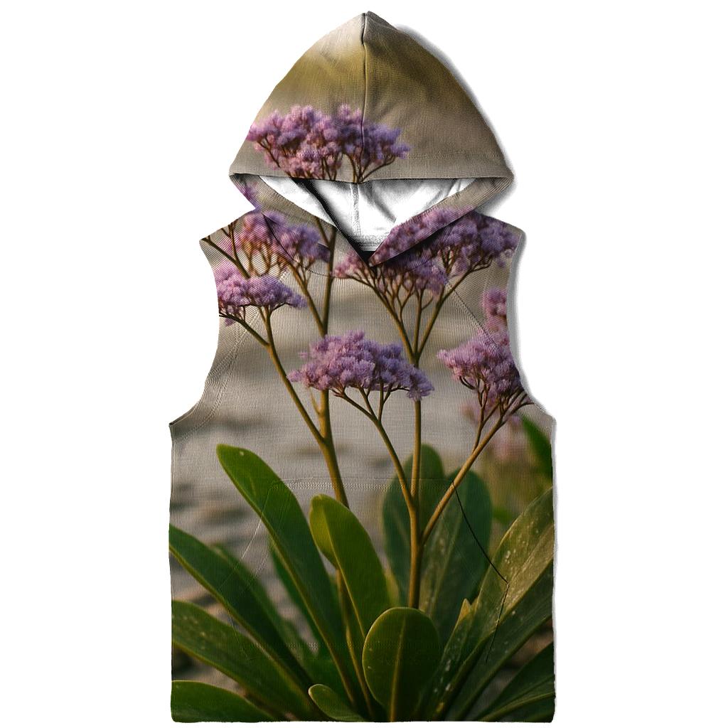Salt Marsh Sea Lavender At Spring Tide embroidered hoodies