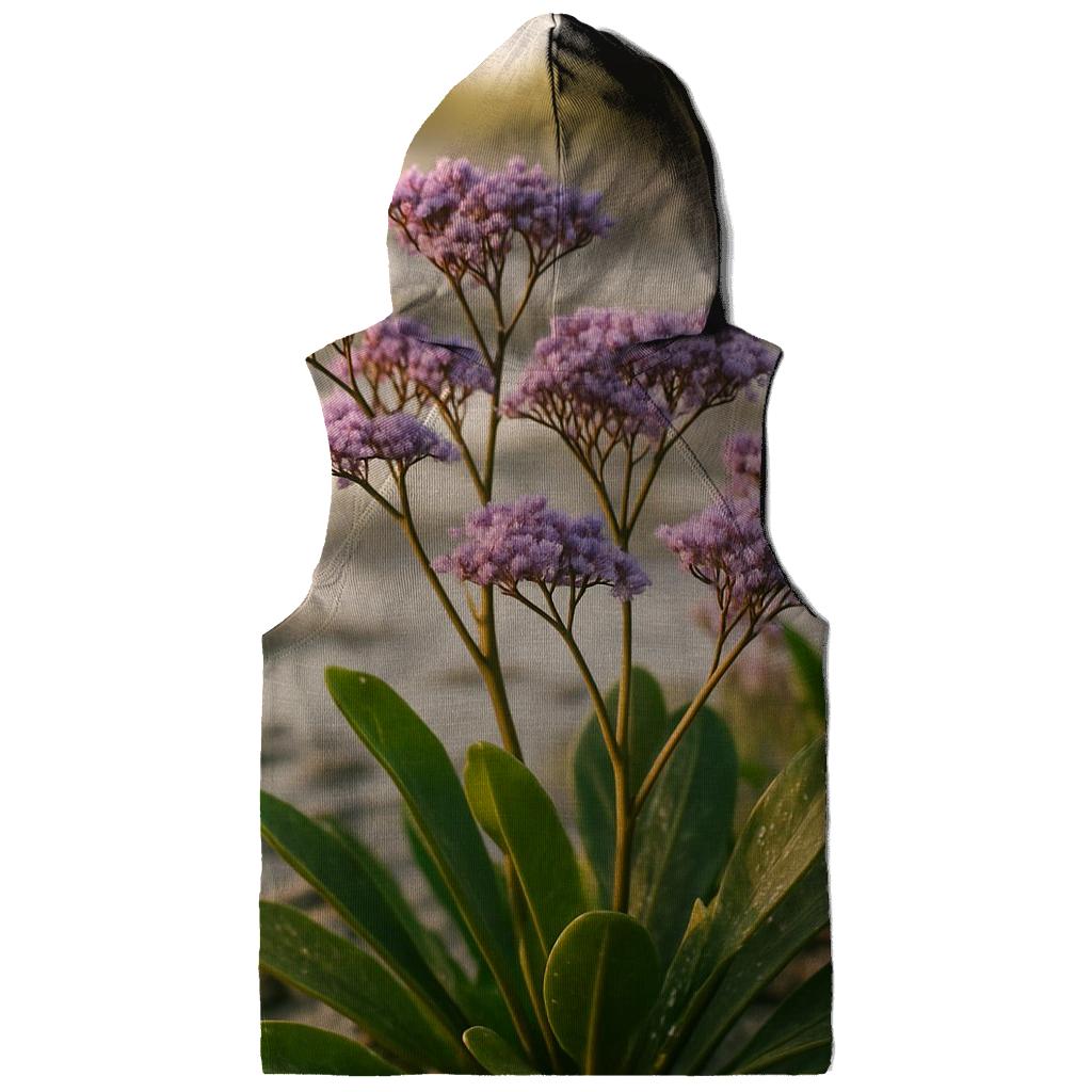 Salt Marsh Sea Lavender At Spring Tide embroidered hoodies