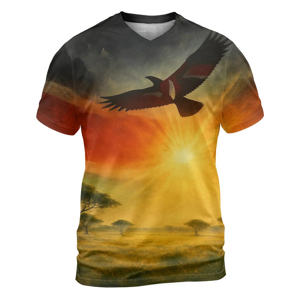 Savanna Crest Kenya creative print fashion shirts