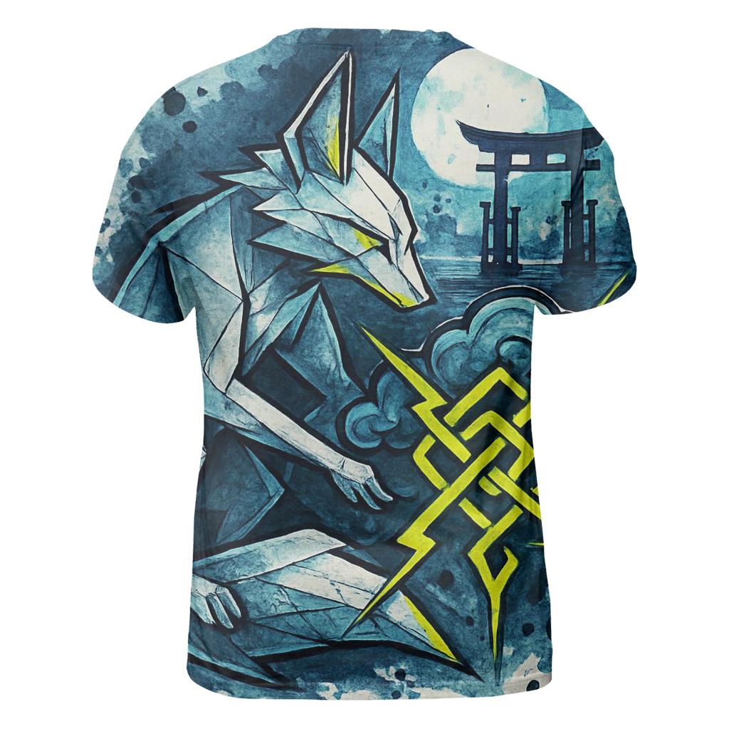 The Origami Stormkeeper vibrant all-over design tees