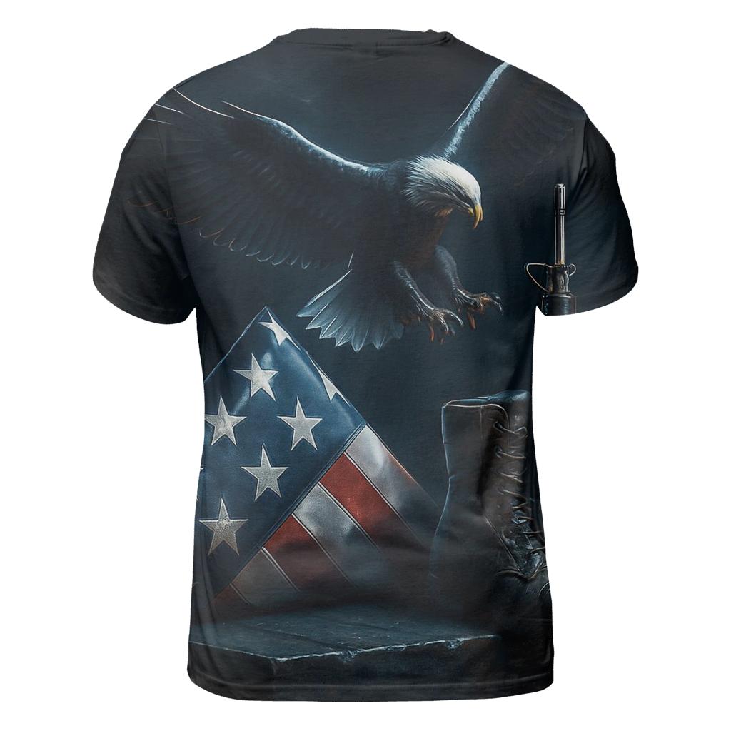 Steel Wings Over The Memorial Fold unique graphic print tees