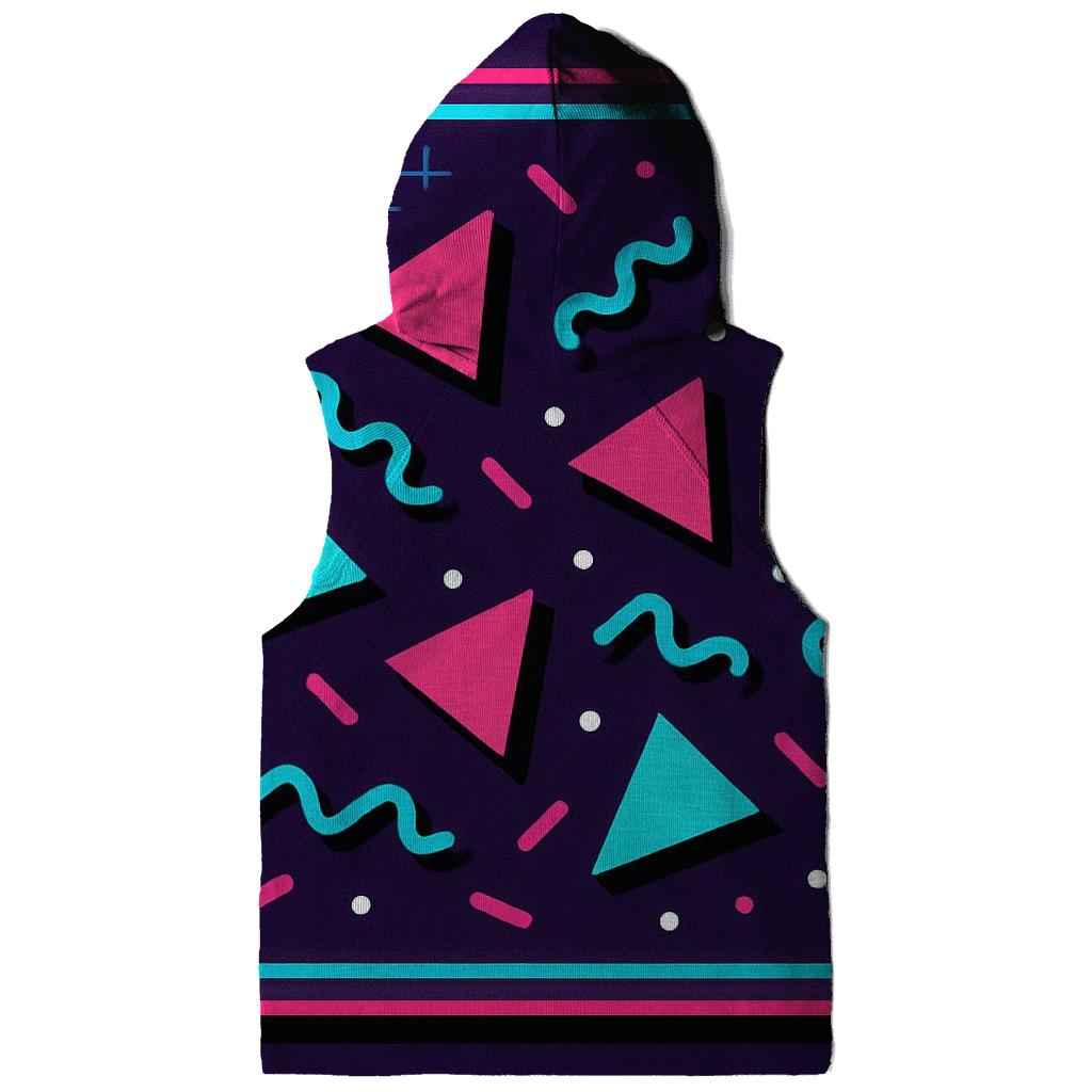 Neon Roller Rink Geometry premium hoodies