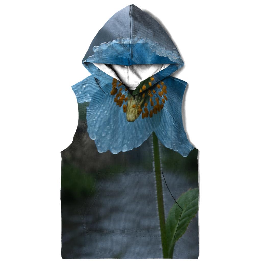 Blue Poppy In A Himalayan Monastery Garden After Rain designer hoodies