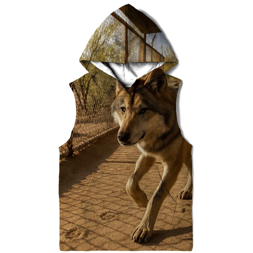 Mexican Gray Wolf At A Desert Wildlife Crossing hoodie styles