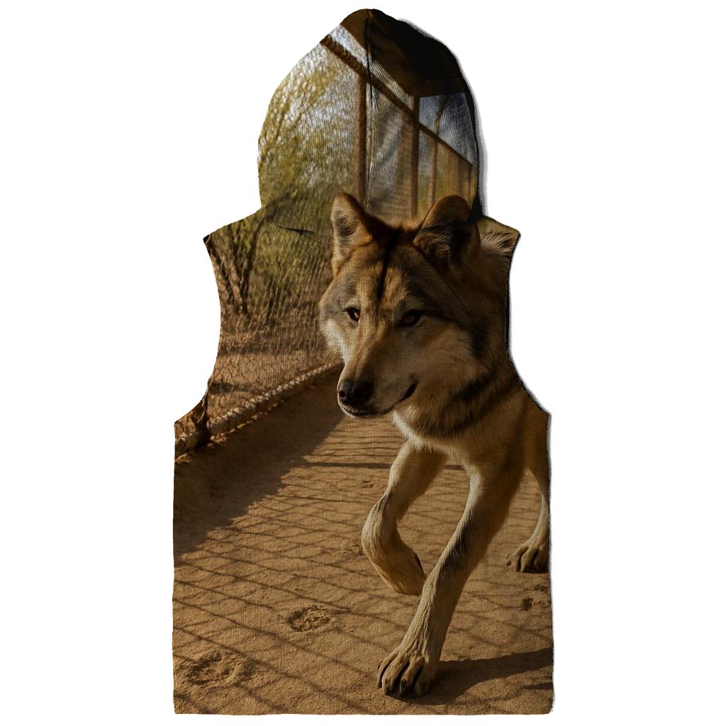 Mexican Gray Wolf At A Desert Wildlife Crossing hoodie styles