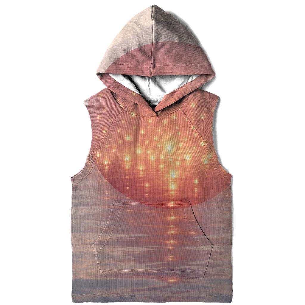 Rising Sun Over Water Lanterns Japan embroidered hoodies