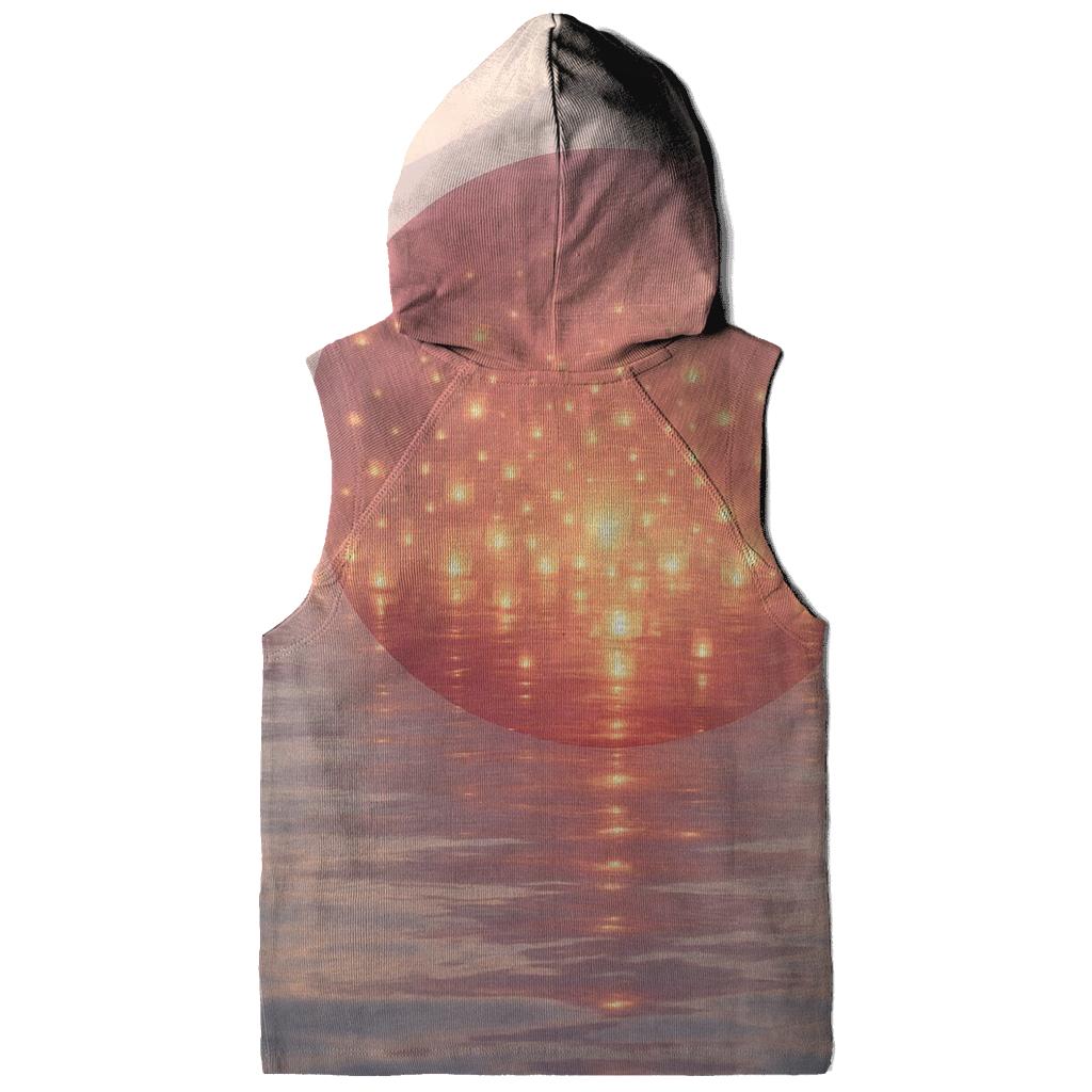 Rising Sun Over Water Lanterns Japan embroidered hoodies