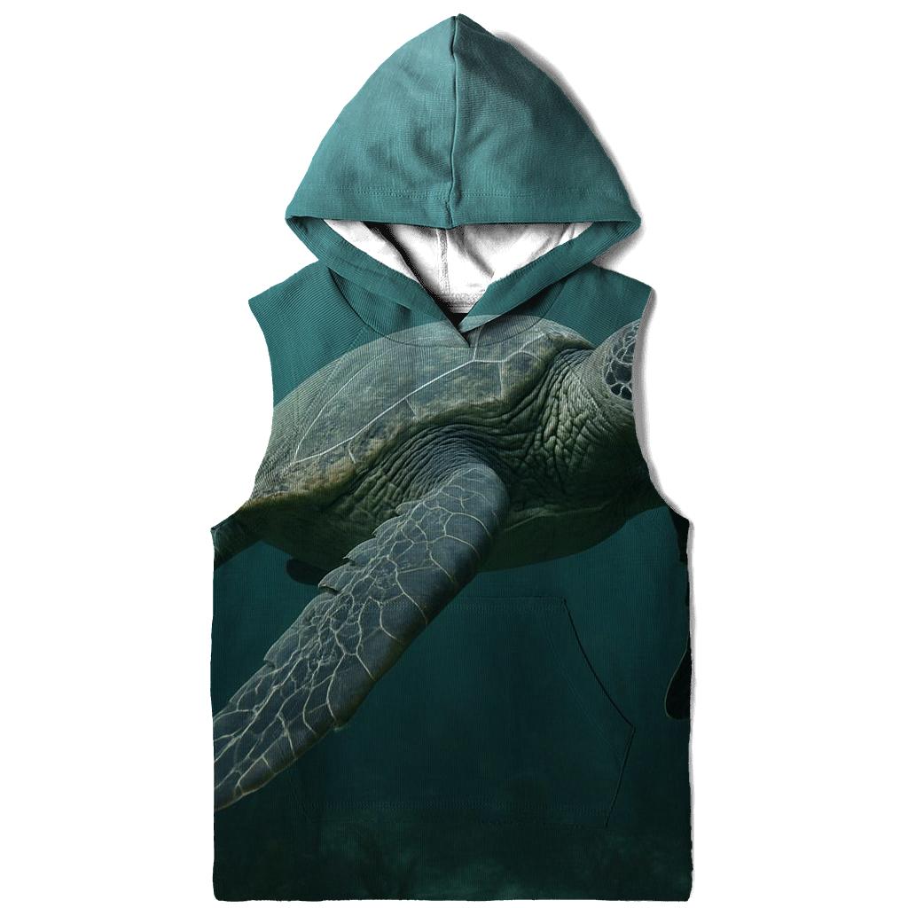 Kelp Curtain Glide Green Sea Turtle heavyweight hoodies