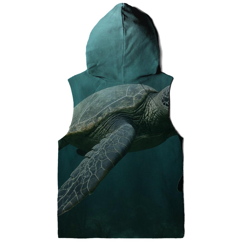 Kelp Curtain Glide Green Sea Turtle heavyweight hoodies
