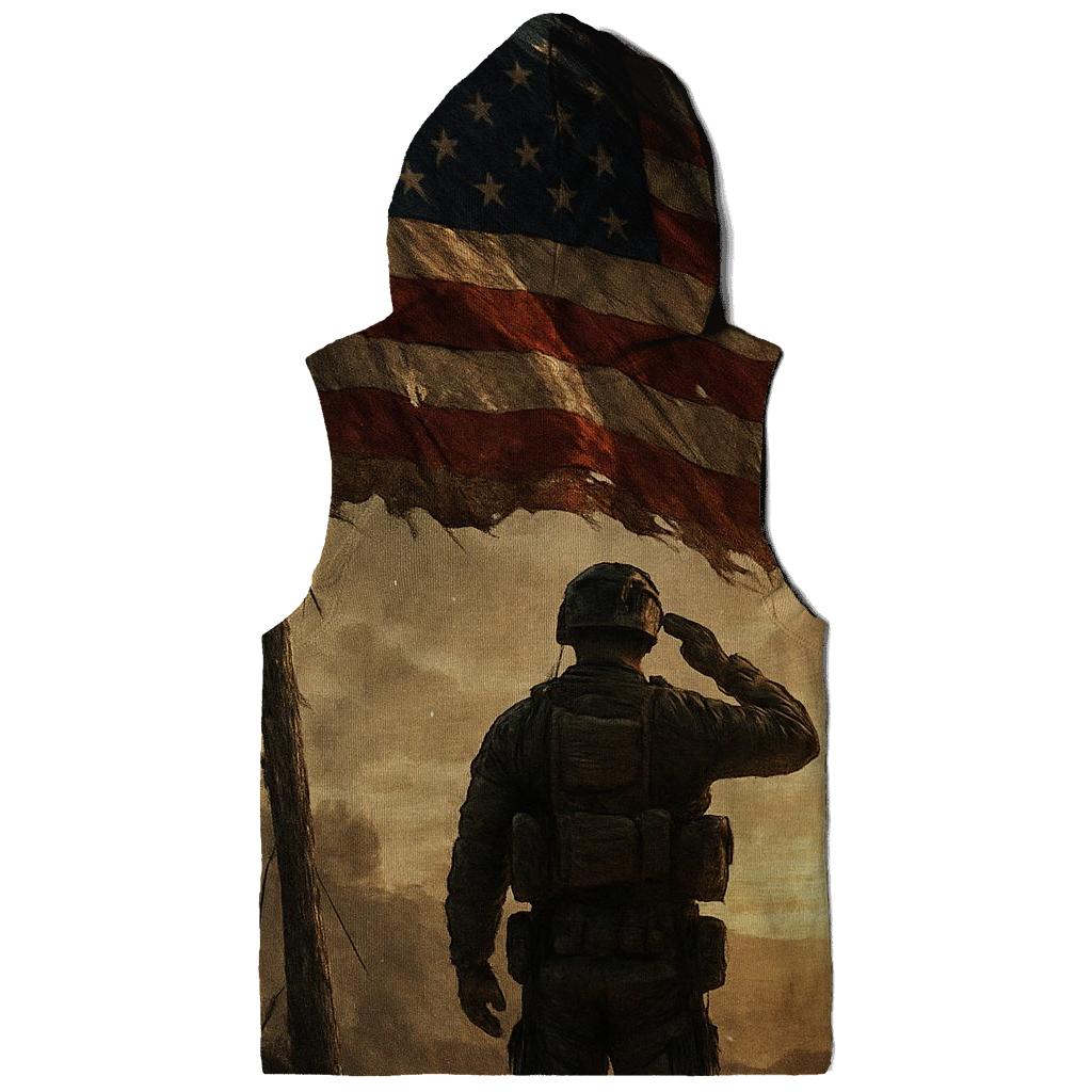 Dawn Vigil Under The Torn Stripes printed hoodies