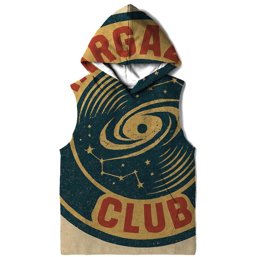 Distressed Vinyl Astronomy Club Badge lightweight hoodies