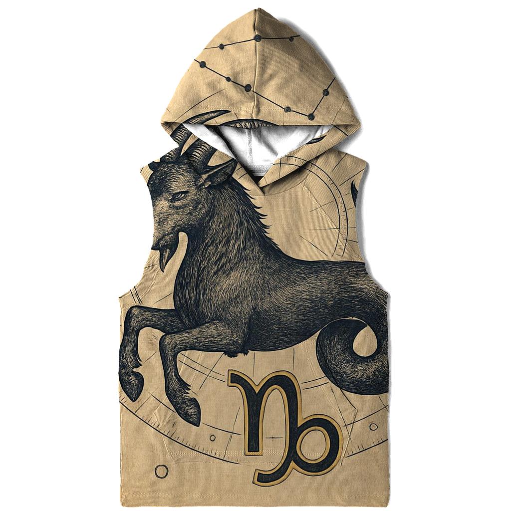 Capricorn Sea Goat Astral Chart Emblem printed hoodies