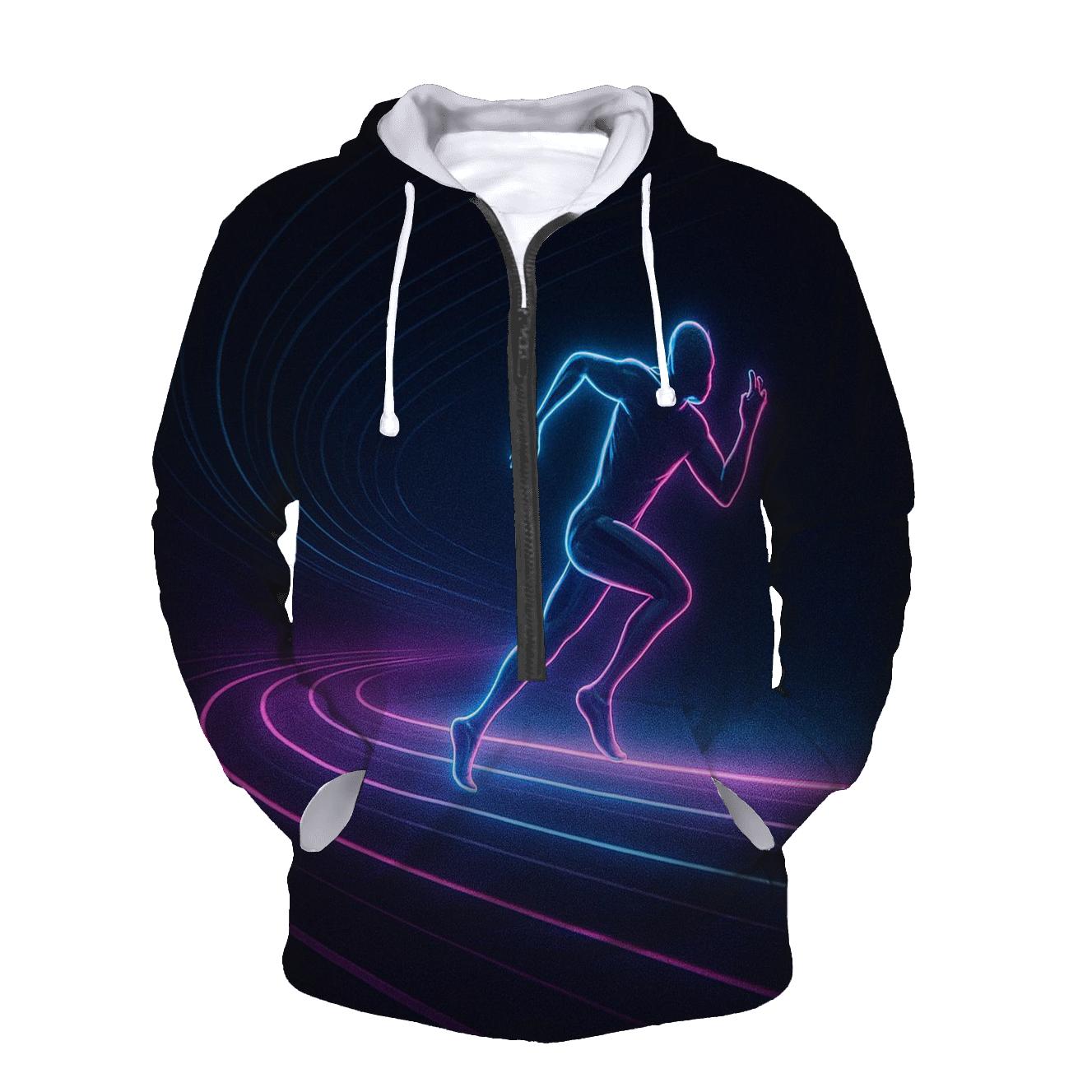 Neon Sprint Velocity Track zip-up hoodies