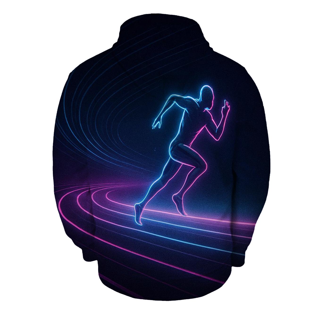 Neon Sprint Velocity Track zip-up hoodies