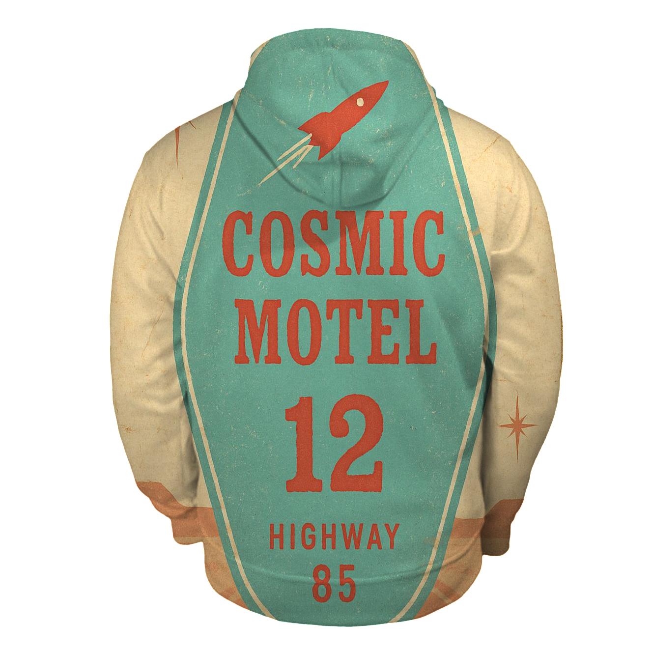 Faded Space Age Motel Key Tag Poster embroidered hoodies