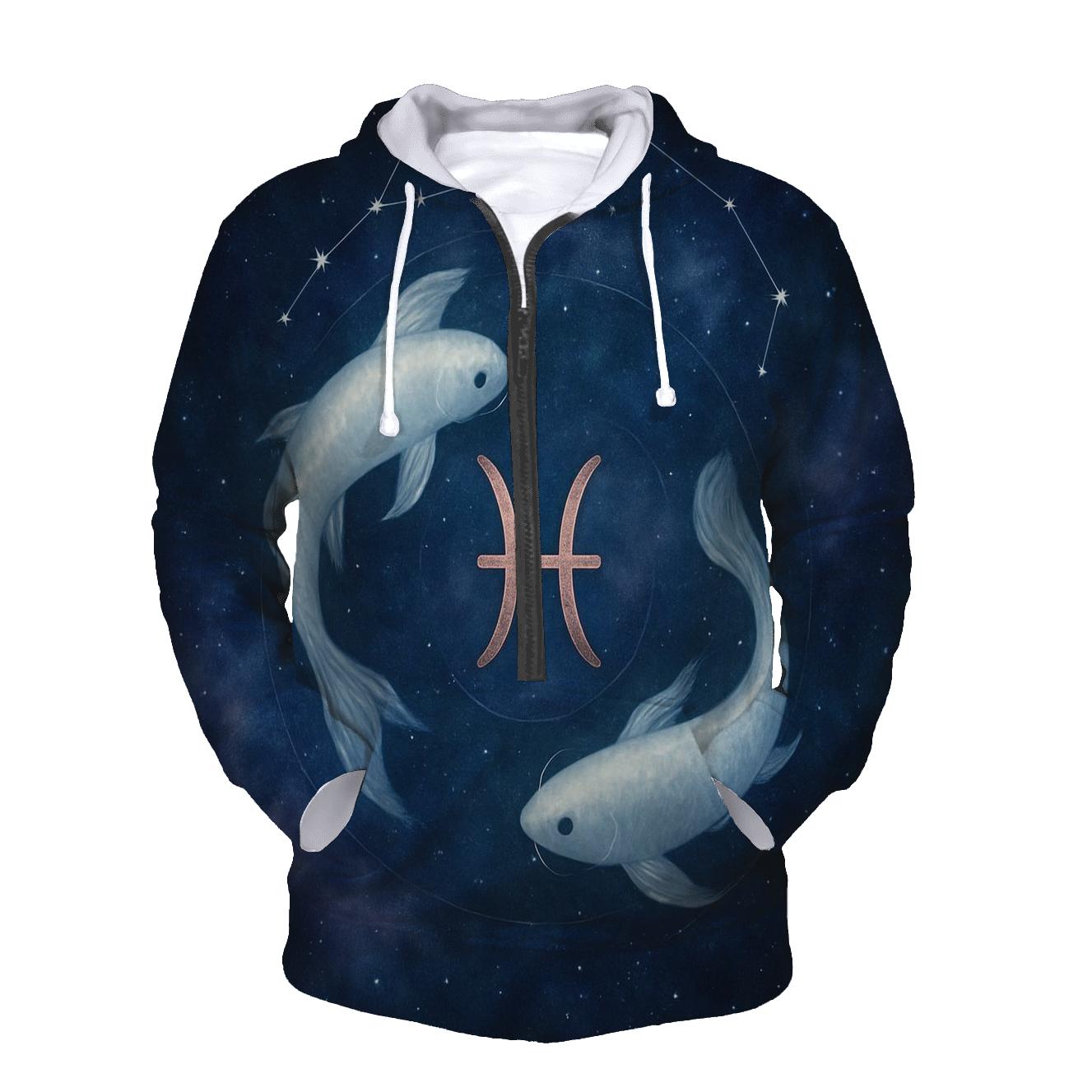 Pisces Koi Nebula Constellation Drift custom hoodies