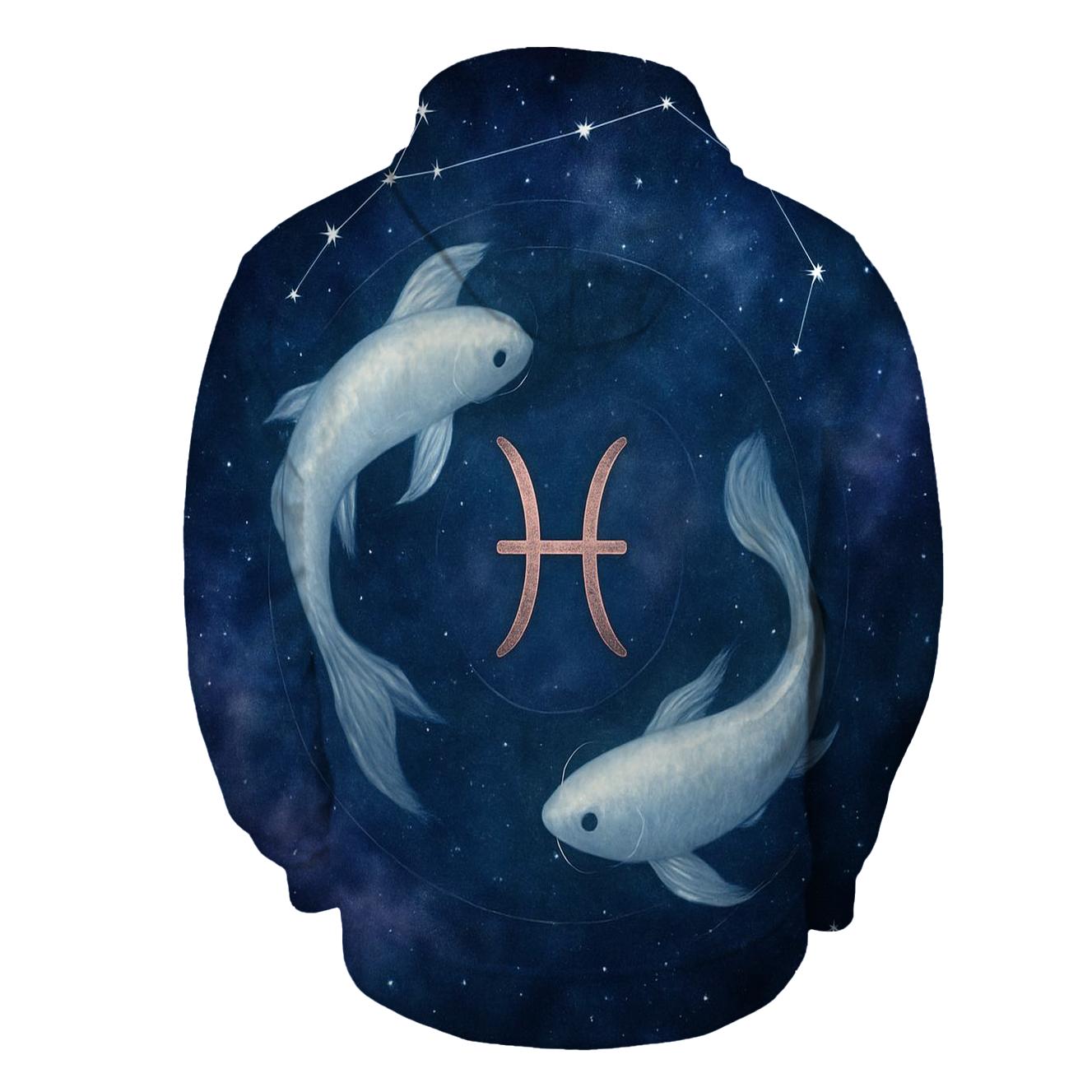 Pisces Koi Nebula Constellation Drift custom hoodies