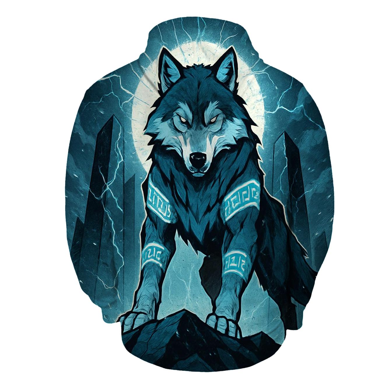 Runebound Storm Warden Wolf lightweight hoodies