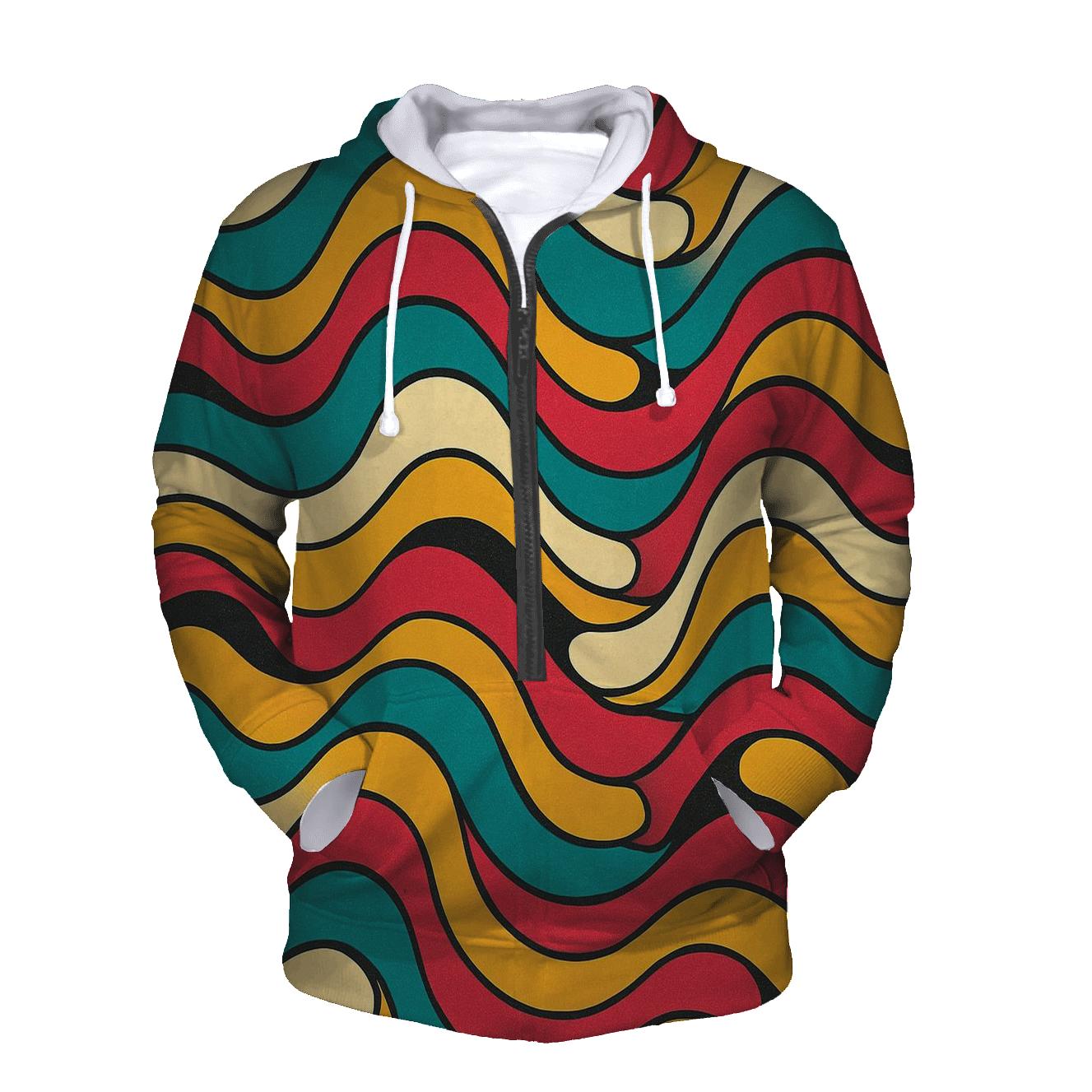 Groovy Lava Lamp Wave Bands premium hoodies