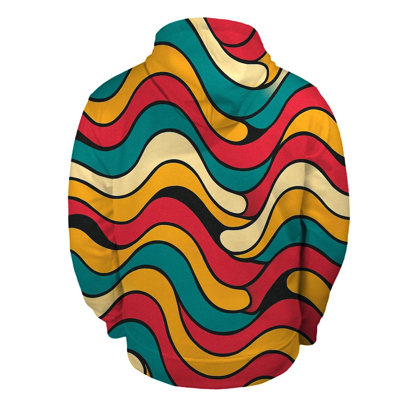 Groovy Lava Lamp Wave Bands premium hoodies