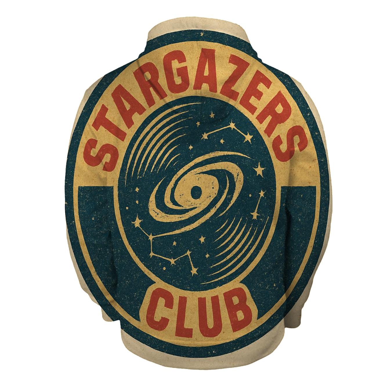 Distressed Vinyl Astronomy Club Badge graphic hoodies