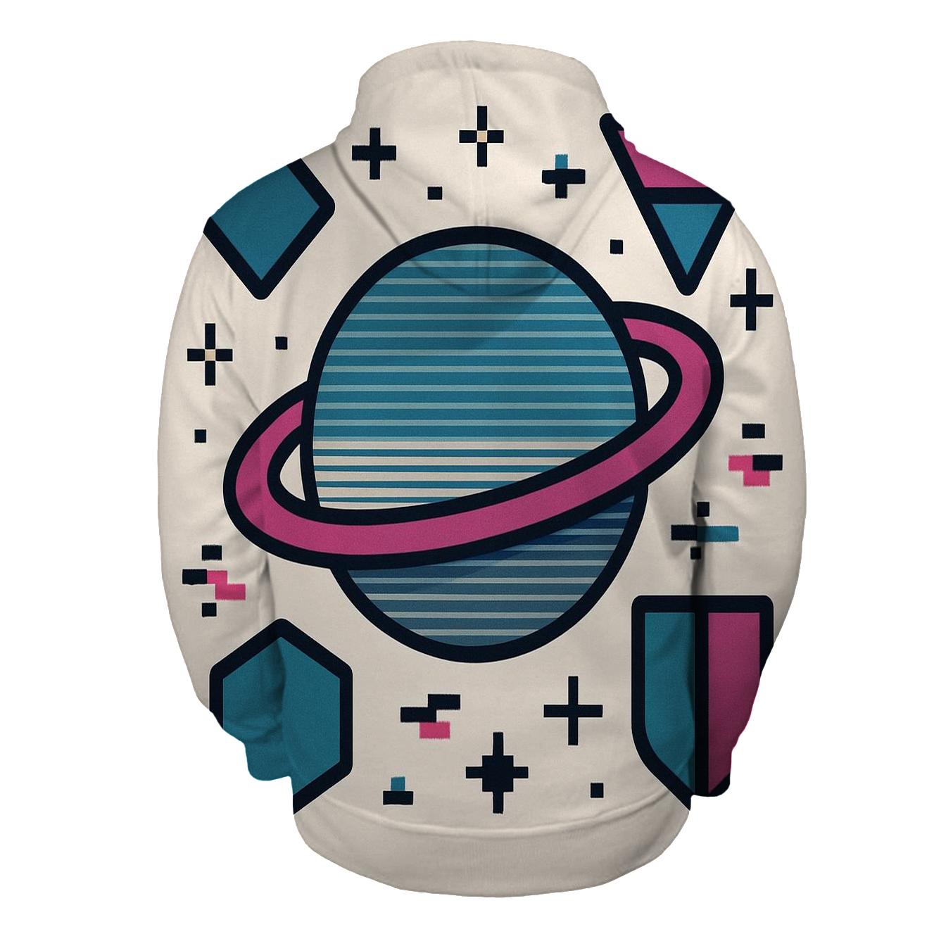 VHS Planetary Scanlines premium hoodies