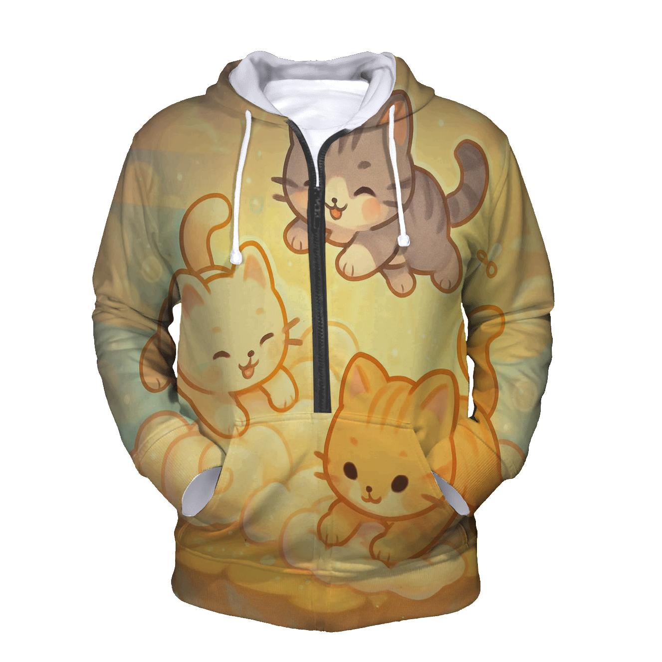 Sunrise Cloud Bakery Kittens pullover hoodies