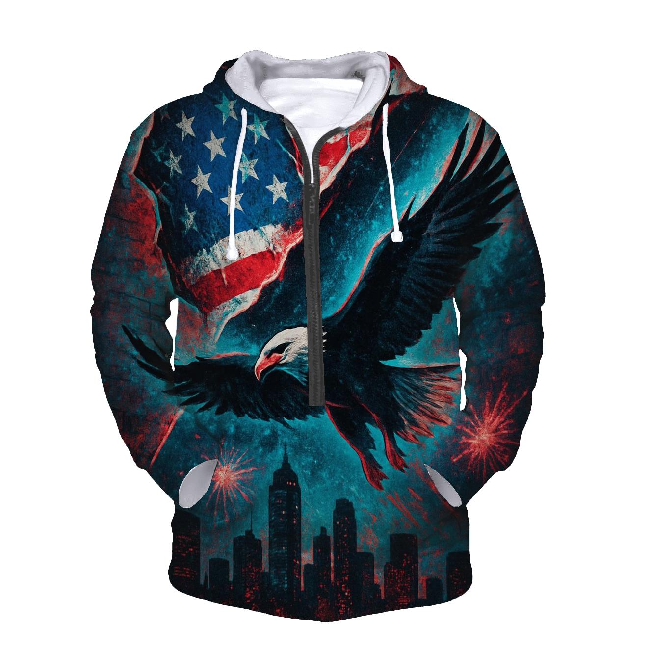 Graffiti Skyline Flag Rift premium hoodies