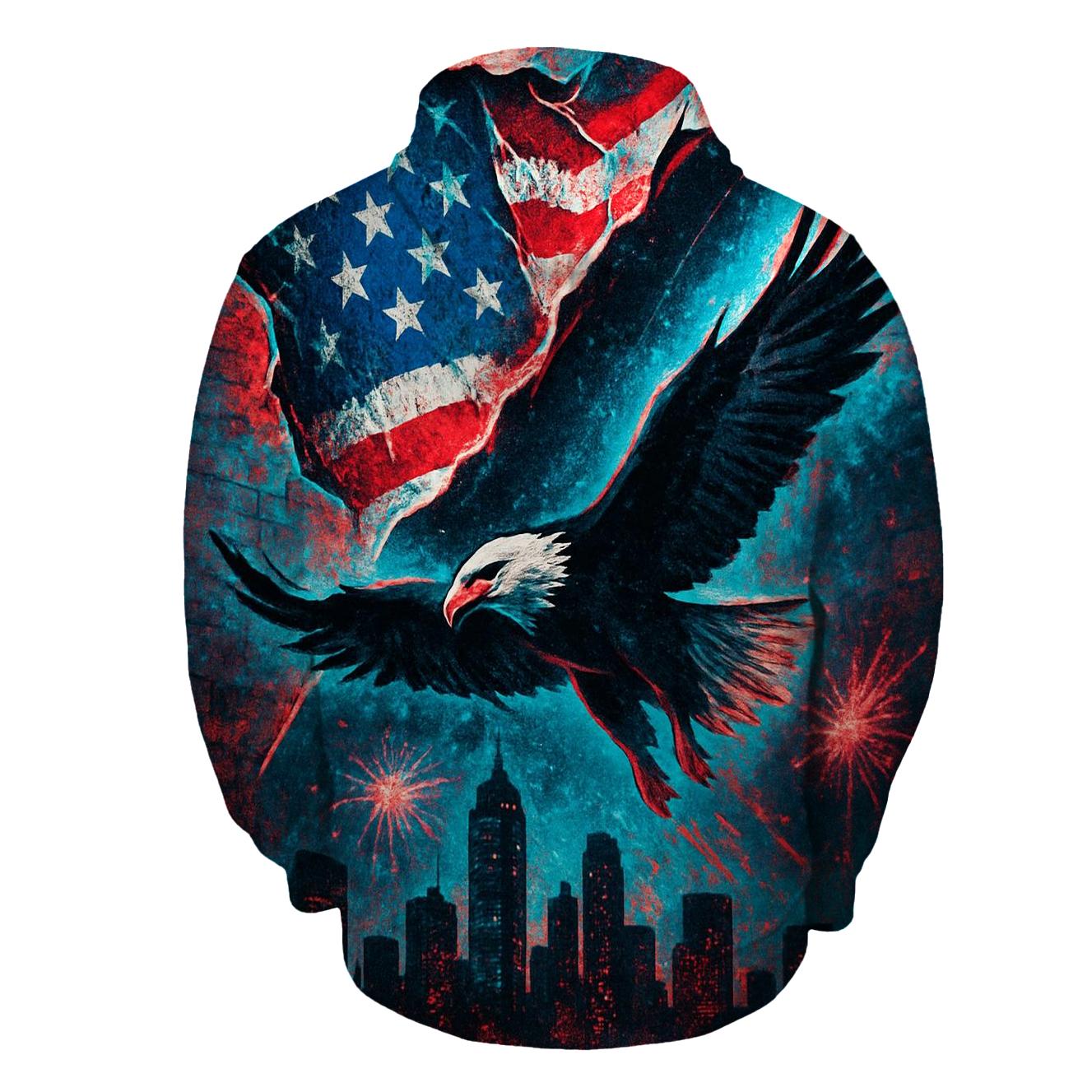 Graffiti Skyline Flag Rift premium hoodies