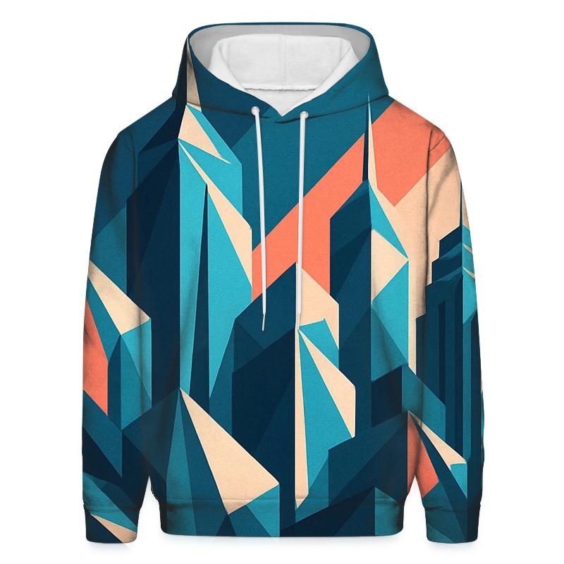 Kinetic Origami Cityscape printed hoodies