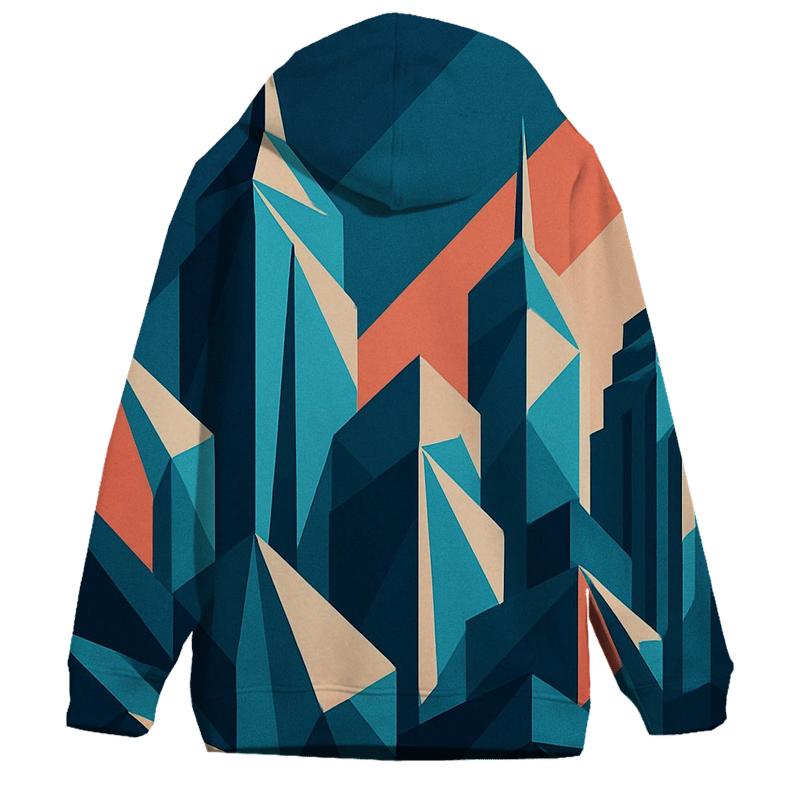 Kinetic Origami Cityscape printed hoodies